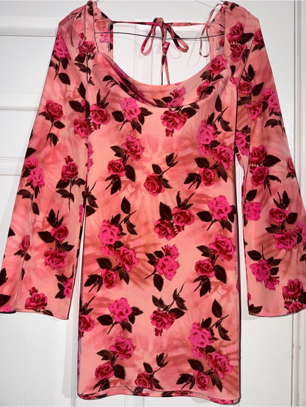 Vici Pink Floral Mesh Mini Dress